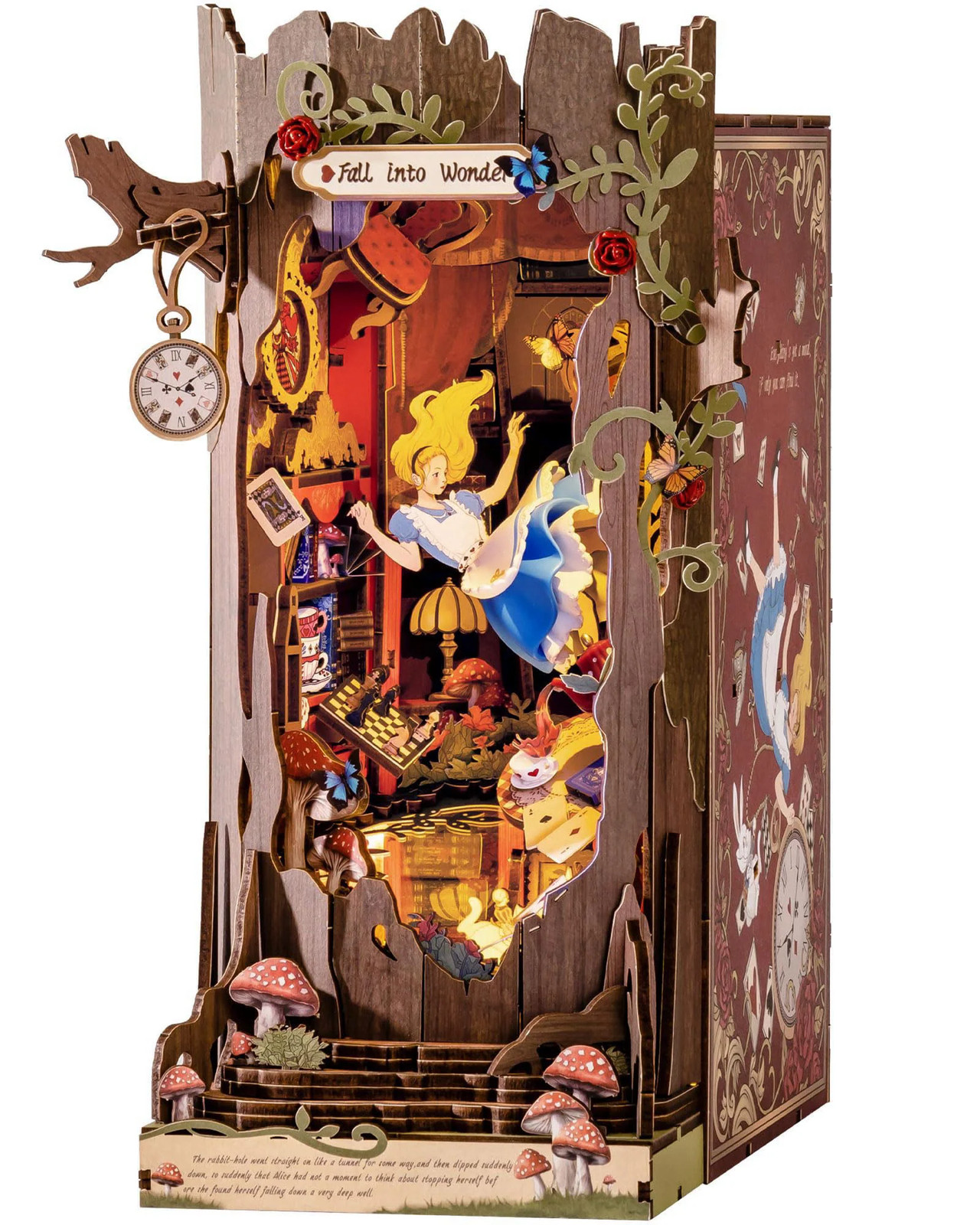 Rolife Book Nook Kit Fall into Wonder 3D Wooden Puzzles 9 9