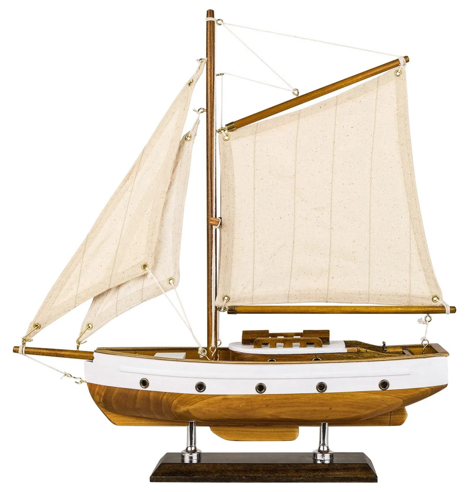 SAILINGSTORY Wooden Sailboat Decor Sailing Ship Model Boat