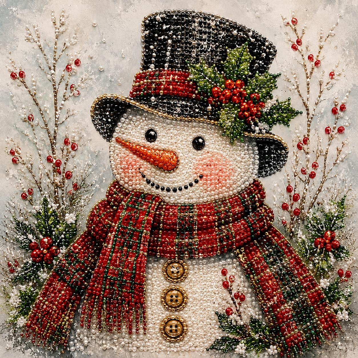 LJSCQF DIY Christmas Pearl Diamond Painting Art Kit with