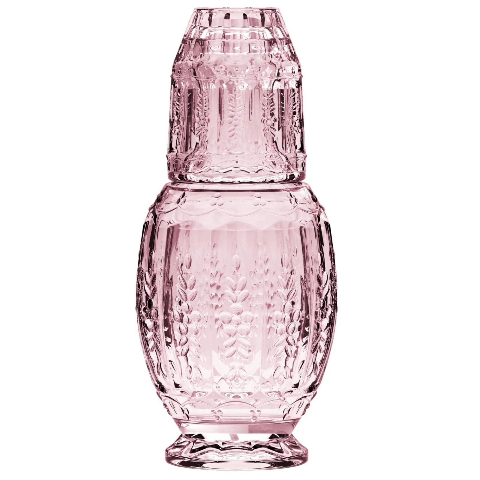 Elle Decor Vintage Bedside Water Carafe Set with Tumbler Lid