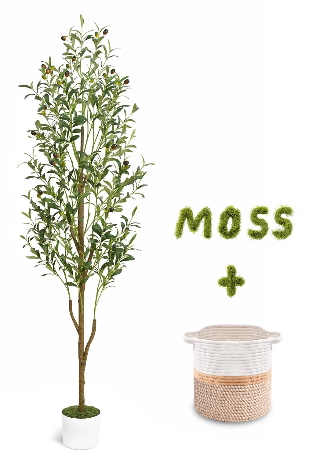 6FT Artificial Olive Tree Indoor Tall Faux with Planter