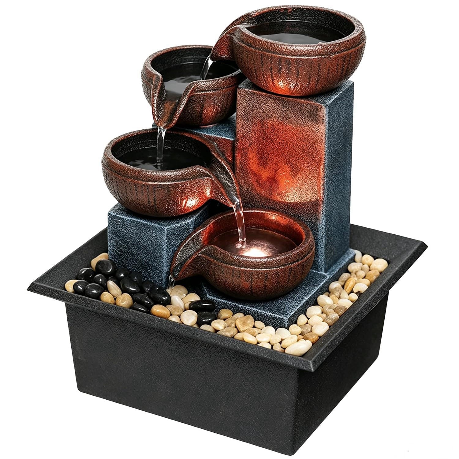 Small Tabletop Waterfall Fountain Zen Meditation Fountain
