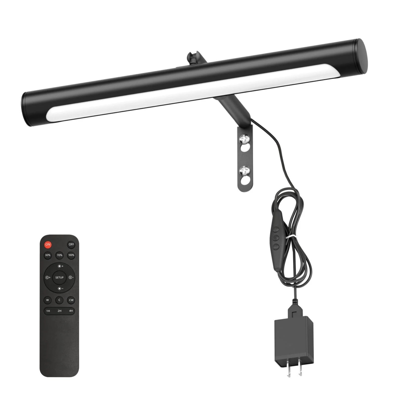 12 Plug in Picture Light 4W Black Art Light with Remote