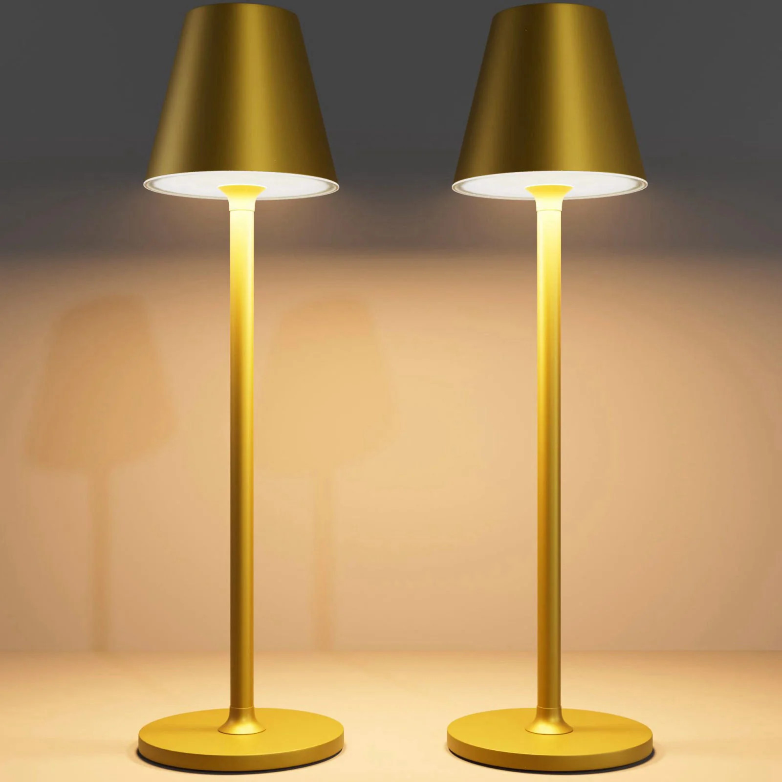 Timjorman 2 Pack Cordless Table Lamps