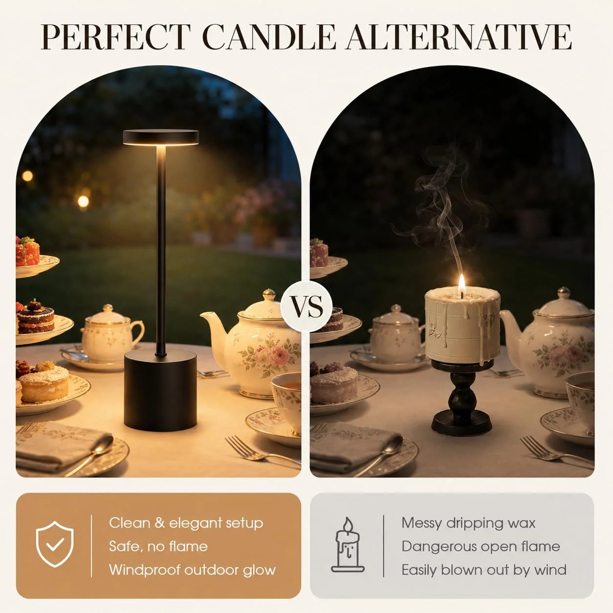 Cordless Table Lamp Set of 2 5000mAh Rechargeable Lamp with
