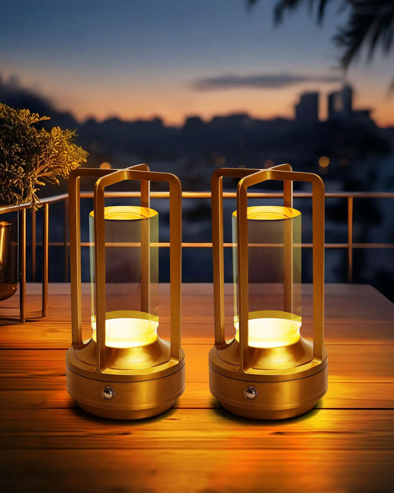 Set of 2 Cordless Table Lamps Rechargeable LED Desk Lamps