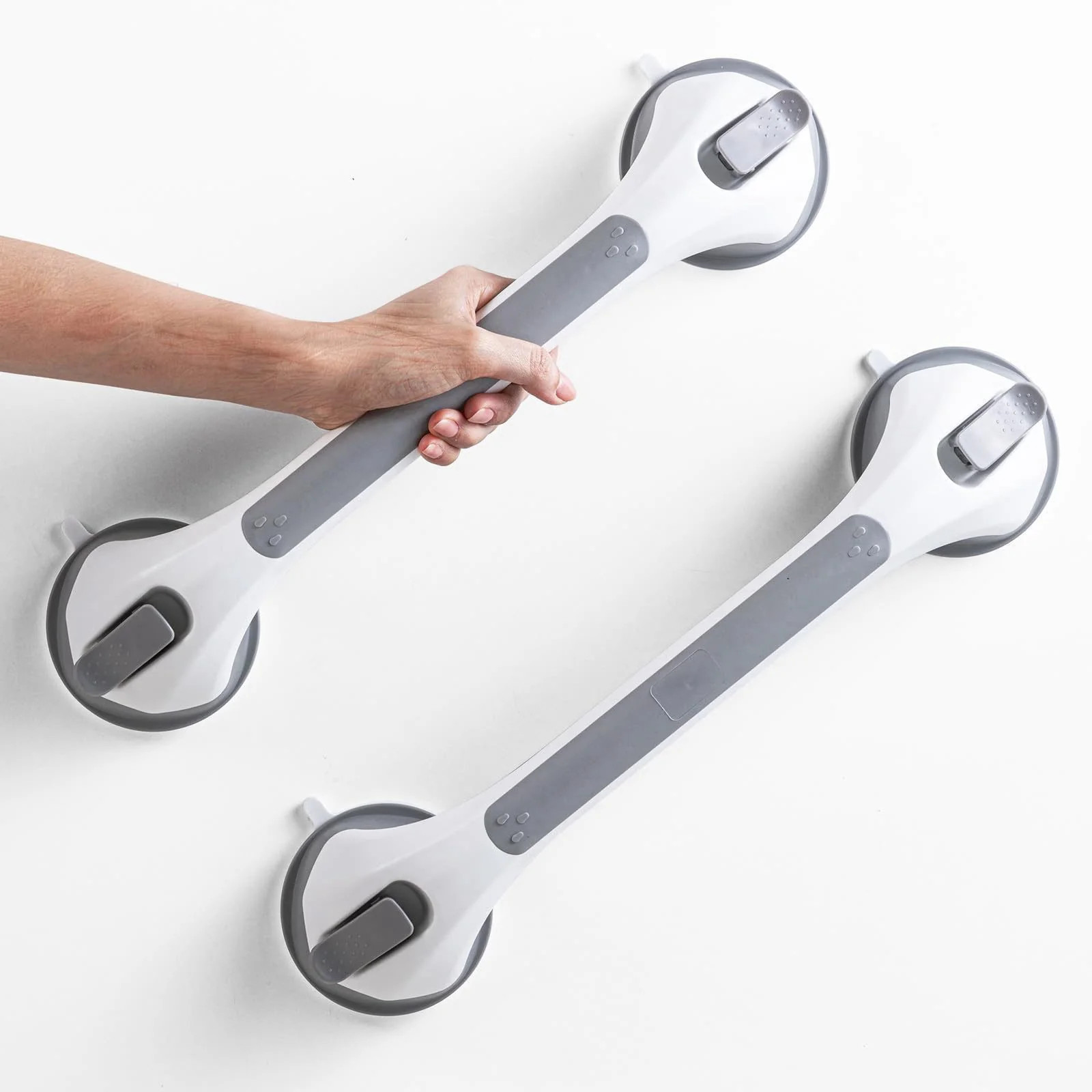 Grab Bars for Shower Suction Shower Handles 2 Pack 16 8 Grey
