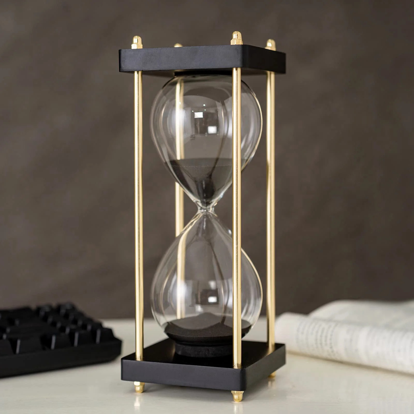 Large Sand Timer Hourglass Timer 60 Minutes Vintage Wooden