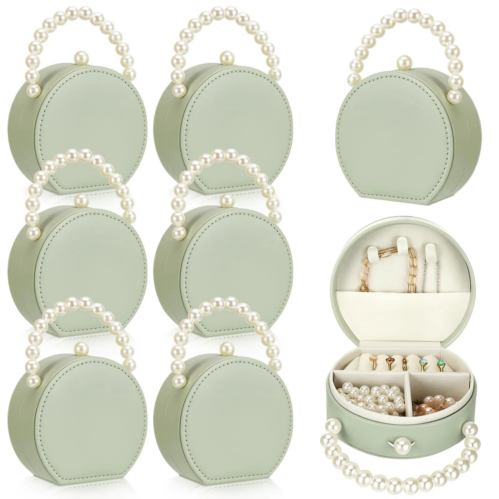8 Pack Travel Jewelry Case Gifts Box Bulk Mini Bridesmaid