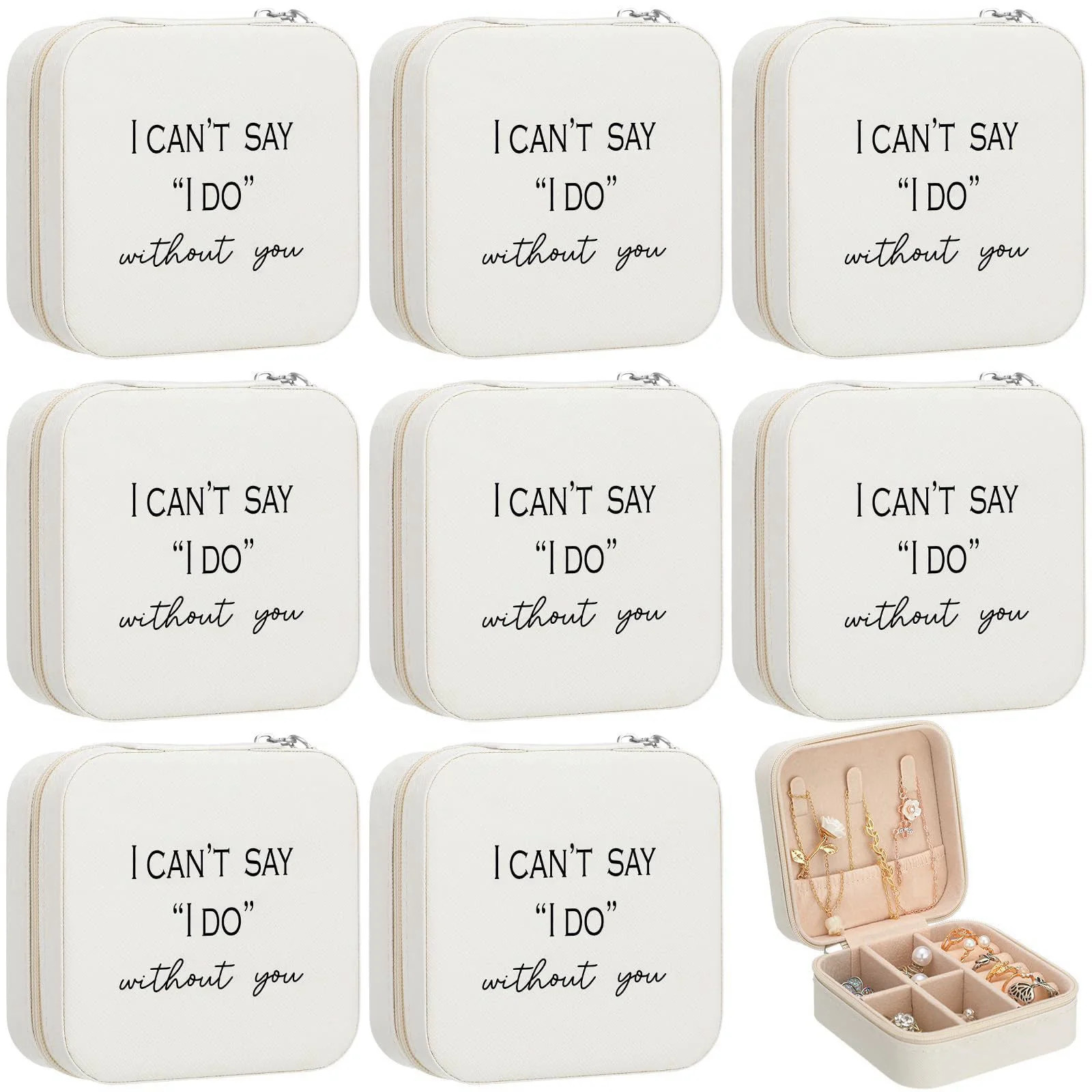 Colingmill 8 Pcs Bridesmaid Proposal Jewelry Box Gifts I Can