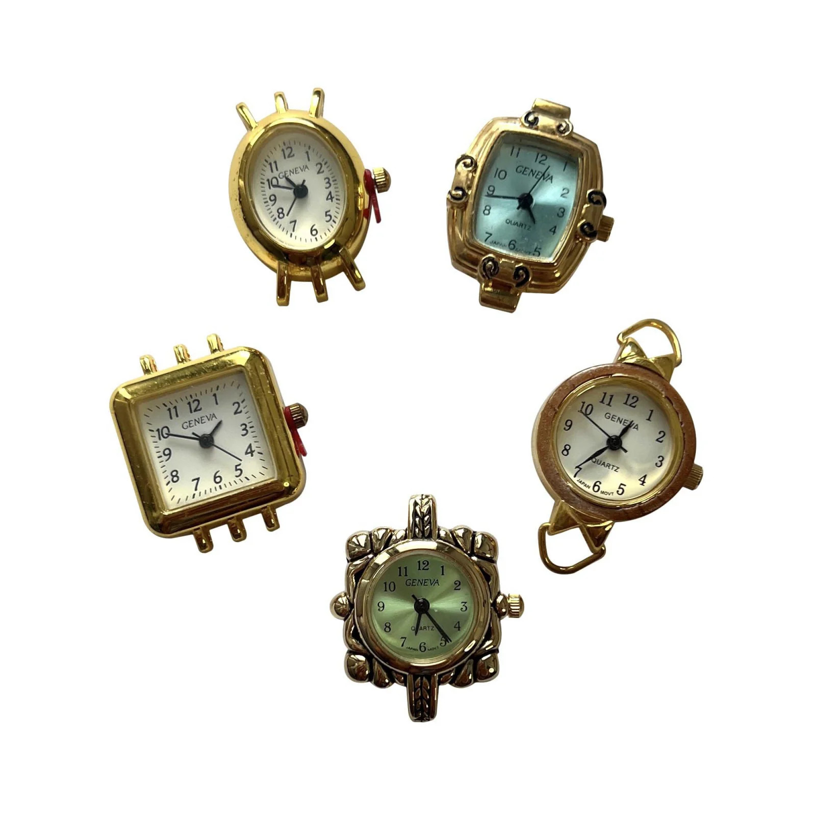 NIMI 5 Piece Elegant Metallic Bold and Sparkle Watch Face