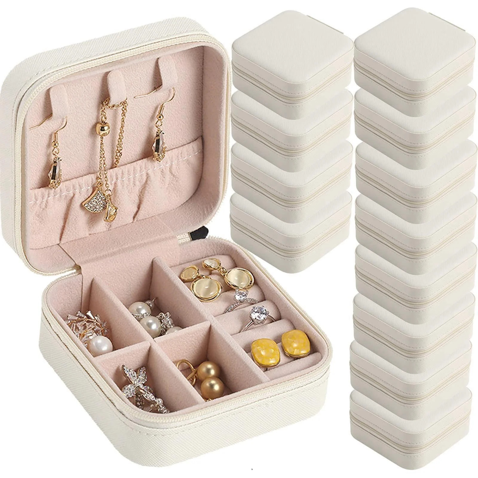 Travel Jewelry Case Bridesmaid Gifts Box 12 Pack Small