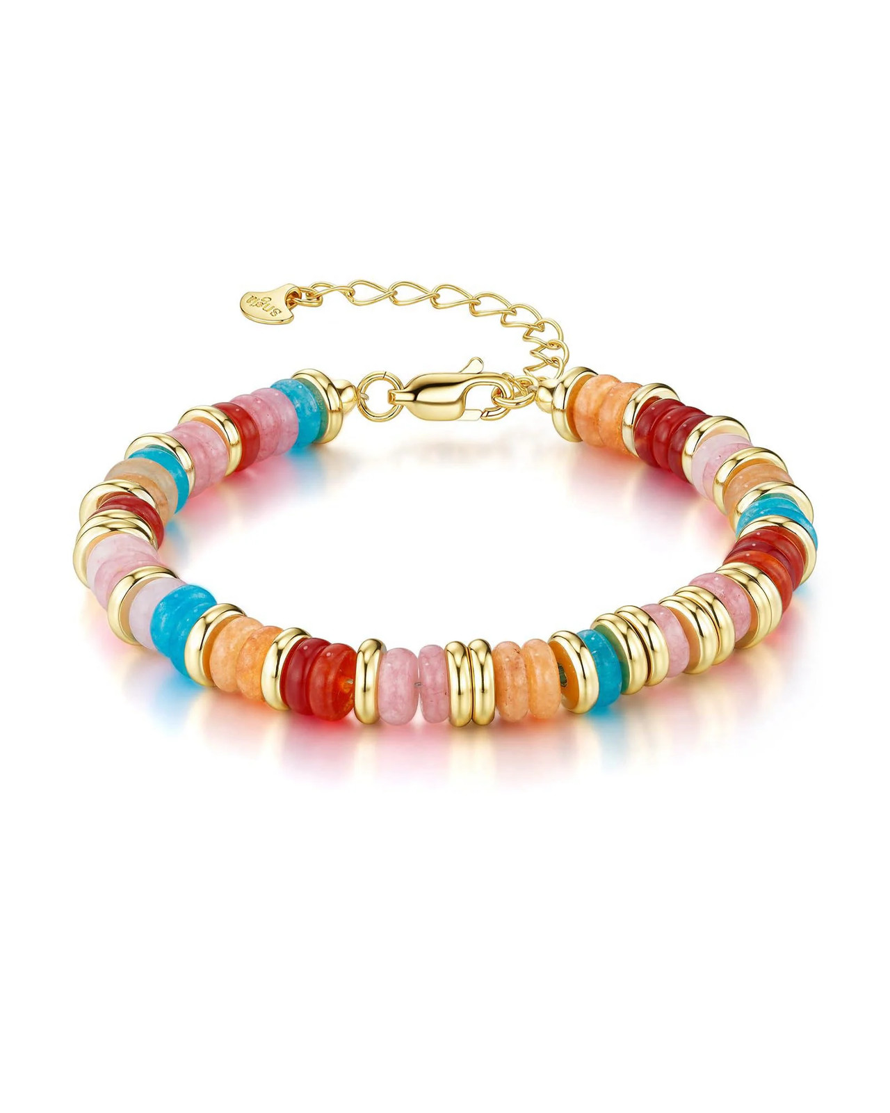SNGIA Colorful 18K Gold Plated Bracelets for Women Stack