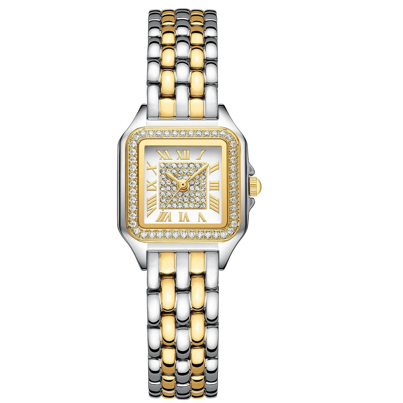 Gold Watches for Women Vintage Rectangular Case Diamond