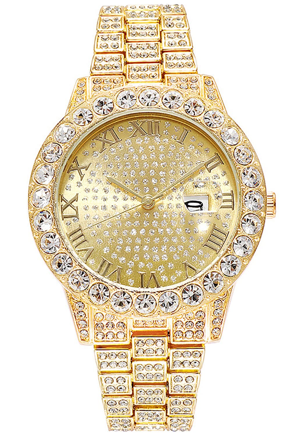 ADSBIAOYE Unisex Luxury Diamond Watch Fashion Large dial