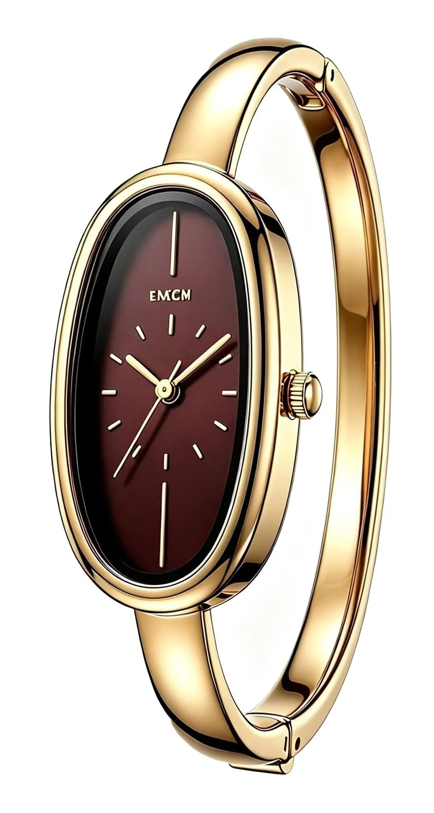 Women s Watch Delicate Oval Bangle Minimalist Wristwatch