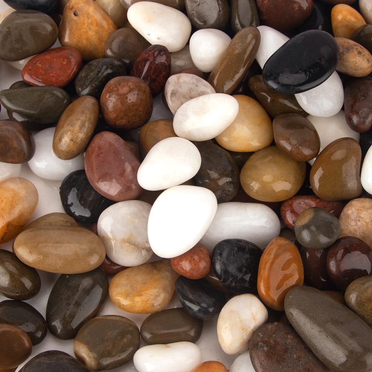 CFKJ Aquarium Gravel River Rock Natural Polished Decorative