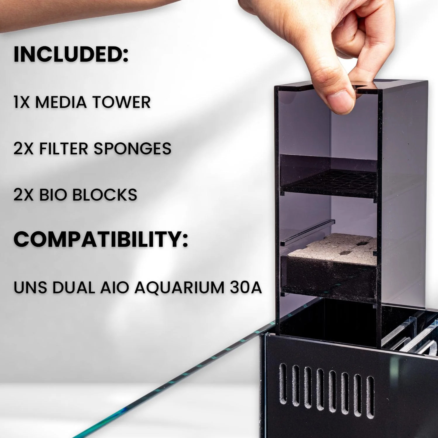 Ultum Nature Systems Dual Rimless Aquarium Media Tower