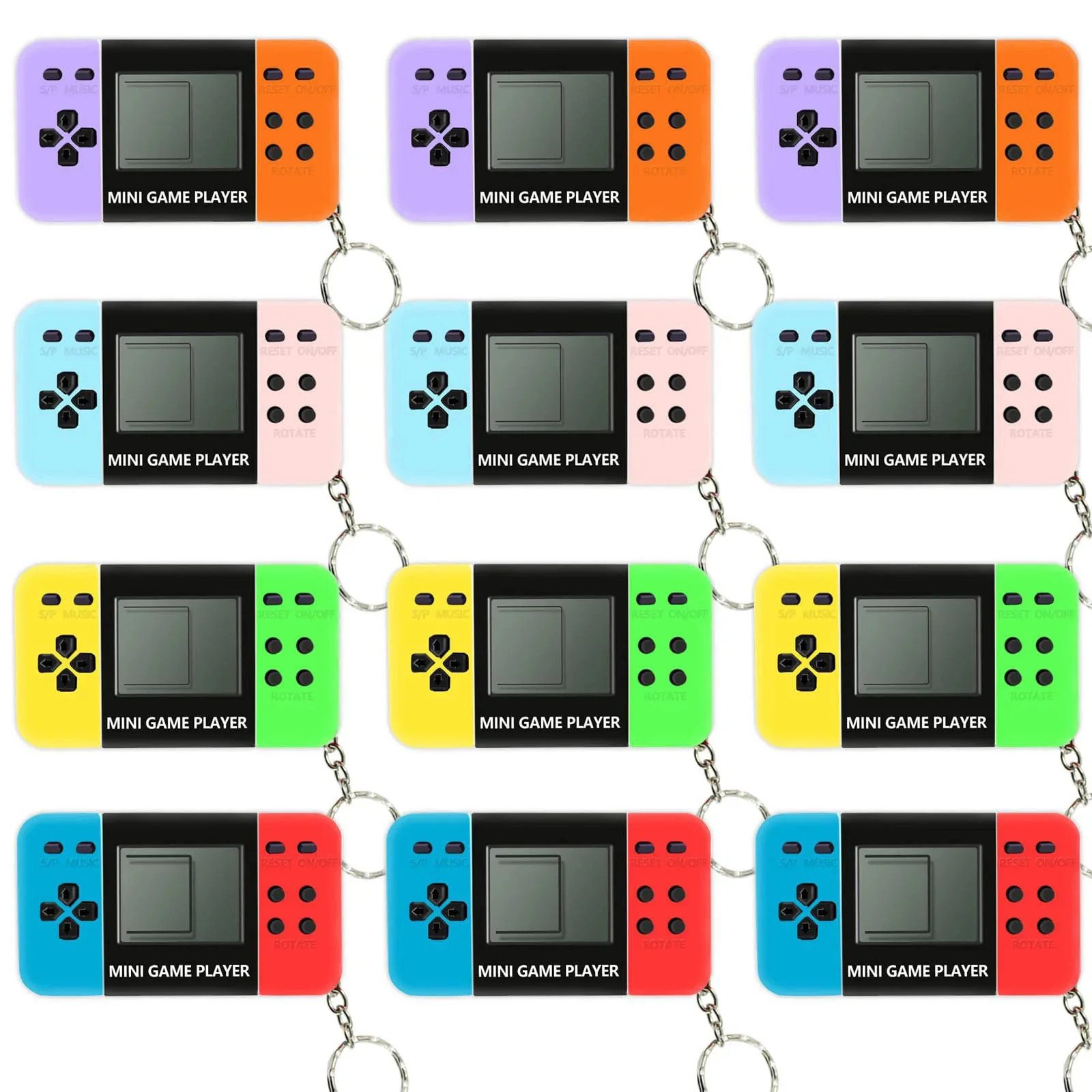 SSZS 12 Pcs Video Game Party Favors for Kids Mini Gaming