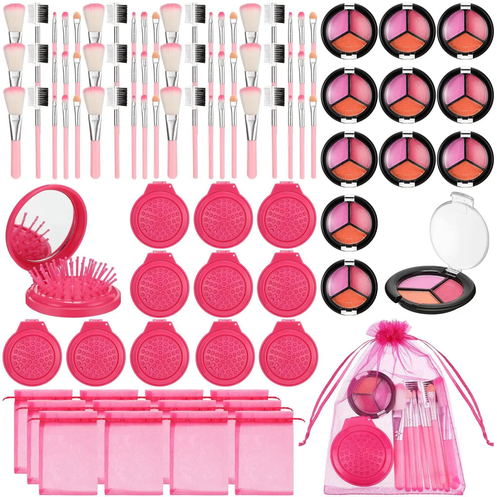 Willinglong 12 Sets Kids Makeup Kit for Girls Kids Spa Party