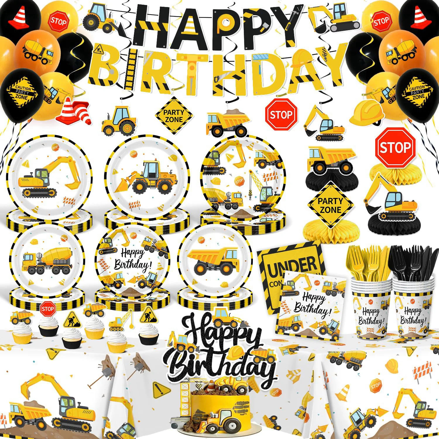 Construction Birthday Party Supplies All in 1 Construction