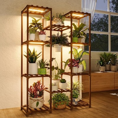 Plant Stand with Grow Light and 10 Shelves